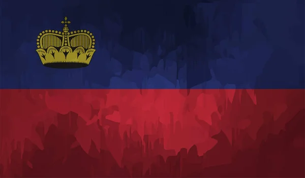 Liechtenstein Grunge Flagga Vektorillustration Grunge Effekt Kan Rengöras Enkelt — Stock vektor