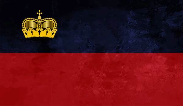 Liechtenstein Grunge Flagga Vektorillustration Grunge Effekt Kan Rengöras Enkelt — Stock vektor
