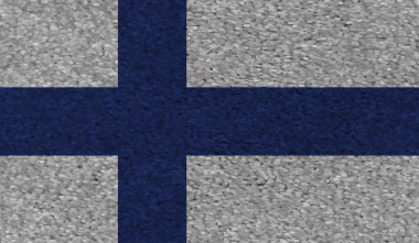 Vector Illustration Cool Grunge ve Stresli Finlandiya Bayrağı