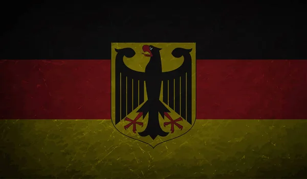 Německo Vlastenecká Vlajka Grunge Ilustrace — Stockový vektor