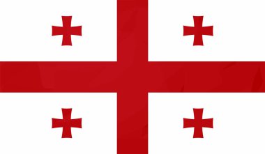 Gürcistan grunge bayrağı. Vektör çizimi. Grunge etkisi kolayca temizlenebilir.