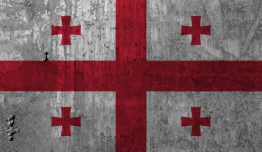 Gürcistan grunge bayrağı. Vektör çizimi. Grunge etkisi kolayca temizlenebilir.