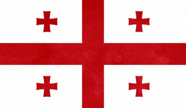 Gürcistan grunge bayrağı. Vektör çizimi. Grunge etkisi kolayca temizlenebilir.