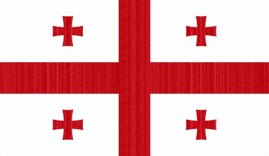 Gürcistan grunge bayrağı. Vektör çizimi. Grunge etkisi kolayca temizlenebilir.