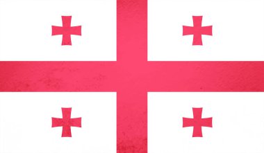 Gürcistan grunge bayrağı. Vektör çizimi. Grunge etkisi kolayca temizlenebilir.