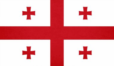Gürcistan grunge bayrağı. Vektör çizimi. Grunge etkisi kolayca temizlenebilir.