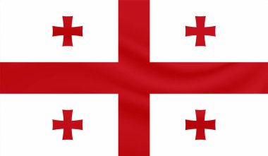 Gürcistan grunge bayrağı. Vektör çizimi. Grunge etkisi kolayca temizlenebilir.