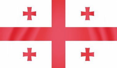 Gürcistan grunge bayrağı. Vektör çizimi. Grunge etkisi kolayca temizlenebilir.