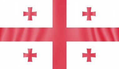 Gürcistan grunge bayrağı. Vektör çizimi. Grunge etkisi kolayca temizlenebilir.