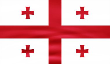 Gürcistan grunge bayrağı. Vektör çizimi. Grunge etkisi kolayca temizlenebilir.