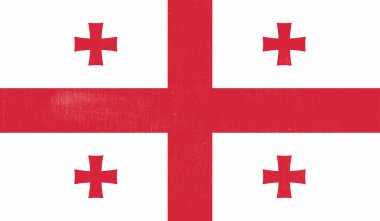 Gürcistan grunge bayrağı. Vektör çizimi. Grunge etkisi kolayca temizlenebilir.