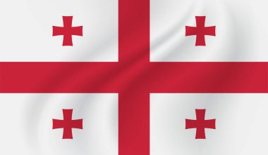 Gürcistan grunge bayrağı. Vektör çizimi. Grunge etkisi kolayca temizlenebilir.