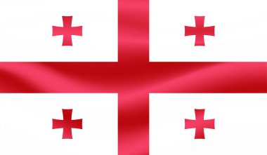 Gürcistan grunge bayrağı. Vektör çizimi. Grunge etkisi kolayca temizlenebilir.