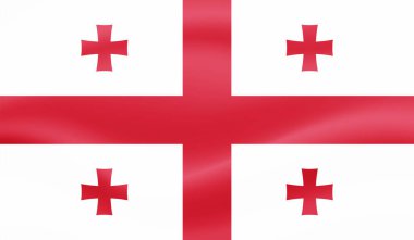 Gürcistan grunge bayrağı. Vektör çizimi. Grunge etkisi kolayca temizlenebilir.