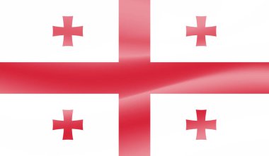 Gürcistan grunge bayrağı. Vektör çizimi. Grunge etkisi kolayca temizlenebilir.