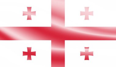 Gürcistan grunge bayrağı. Vektör çizimi. Grunge etkisi kolayca temizlenebilir.