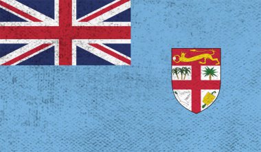 Kağıt ve grunge efektli Fiji bayrağı