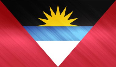 Grunge deseni Antigua ve Barbuda ulusal bayrak sembolü. Çizik konsept
