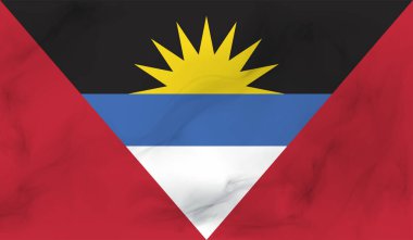 Grunge deseni Antigua ve Barbuda ulusal bayrak sembolü. Çizik konsept