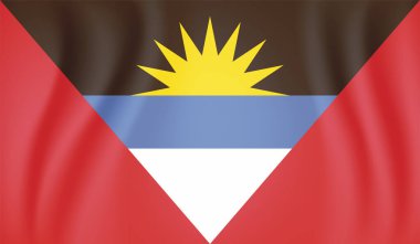 Grunge deseni Antigua ve Barbuda ulusal bayrak sembolü. Çizik konsept