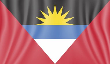 Grunge deseni Antigua ve Barbuda ulusal bayrak sembolü. Çizik konsept