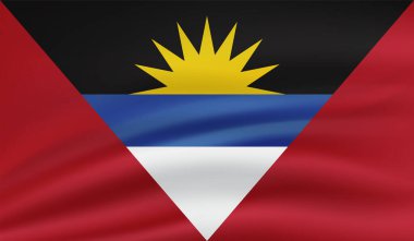 Grunge deseni Antigua ve Barbuda ulusal bayrak sembolü. Çizik konsept