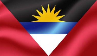 Grunge deseni Antigua ve Barbuda ulusal bayrak sembolü. Çizik konsept