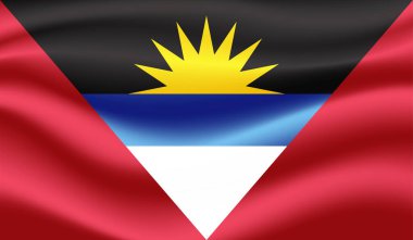 Grunge deseni Antigua ve Barbuda ulusal bayrak sembolü. Çizik konsept