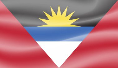 Grunge deseni Antigua ve Barbuda ulusal bayrak sembolü. Çizik konsept