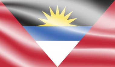 Grunge deseni Antigua ve Barbuda ulusal bayrak sembolü. Çizik konsept