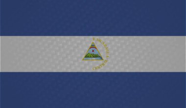 Grunge Nikaragua bayrağı. Vektör arkaplanı.