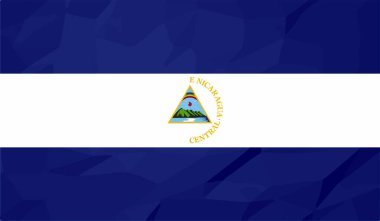 Grunge Nikaragua bayrağı. Vektör arkaplanı.