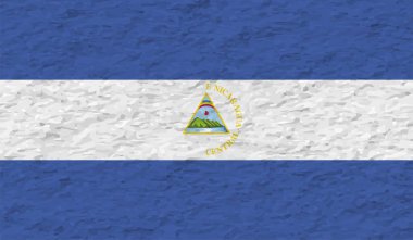 Grunge Nikaragua bayrağı. Vektör arkaplanı.