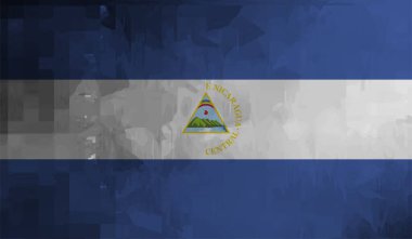 Grunge Nikaragua bayrağı. Vektör arkaplanı.