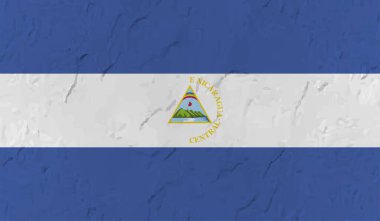 Grunge Nikaragua bayrağı. Vektör arkaplanı.