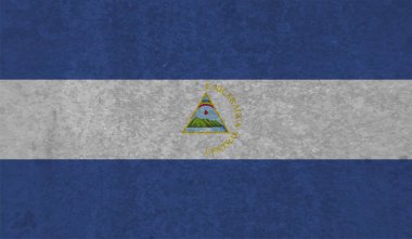 Grunge Nikaragua bayrağı. Vektör arkaplanı.