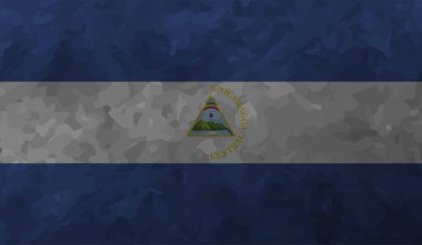 Grunge Nikaragua bayrağı. Vektör arkaplanı.