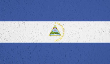 Grunge Nikaragua bayrağı. Vektör arkaplanı.