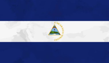 Grunge Nikaragua bayrağı. Vektör arkaplanı.