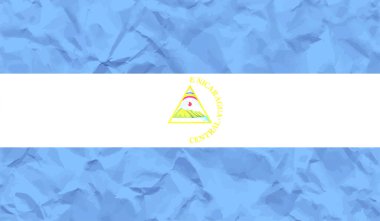 Grunge Nikaragua bayrağı. Vektör arkaplanı.