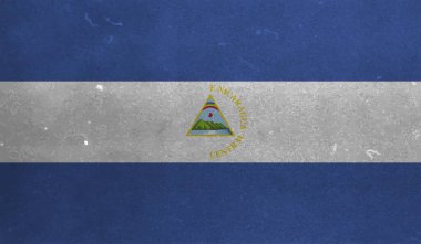 Grunge Nikaragua bayrağı. Vektör arkaplanı.