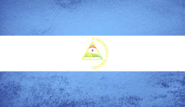 Grunge Nikaragua bayrağı. Vektör arkaplanı.