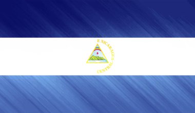 Grunge Nikaragua bayrağı. Vektör arkaplanı.