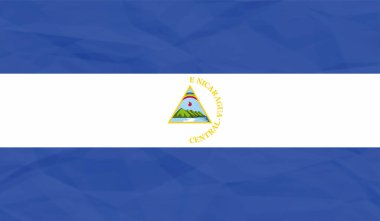 Grunge Nikaragua bayrağı. Vektör arkaplanı.