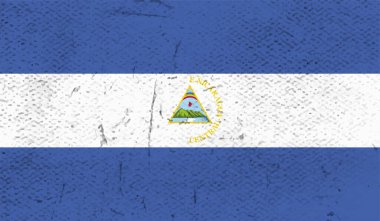 Grunge Nikaragua bayrağı. Vektör arkaplanı.