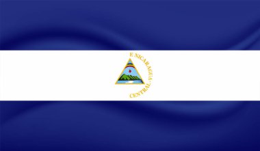 Grunge Nikaragua bayrağı. Vektör arkaplanı.