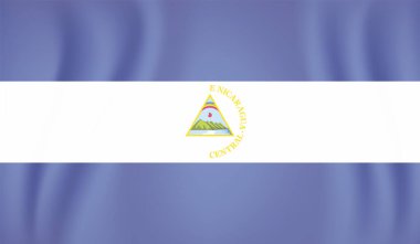 Grunge Nikaragua bayrağı. Vektör arkaplanı.