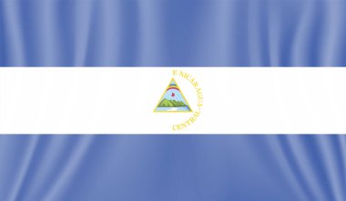 Grunge Nikaragua bayrağı. Vektör arkaplanı.