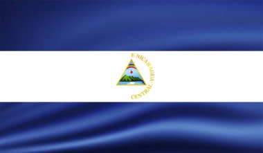 Grunge Nikaragua bayrağı. Vektör arkaplanı.