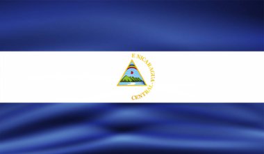 Grunge Nikaragua bayrağı. Vektör arkaplanı.